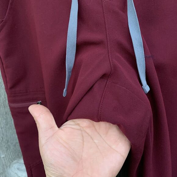 FIGS Pants Womens Medium Burgundy Zamora Cargo Nurse Work - Picture 10 of 16